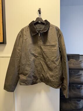 Musinsa Standard Workwear Canvas Detroit Jacket Brown Corduroy Collar 2XL